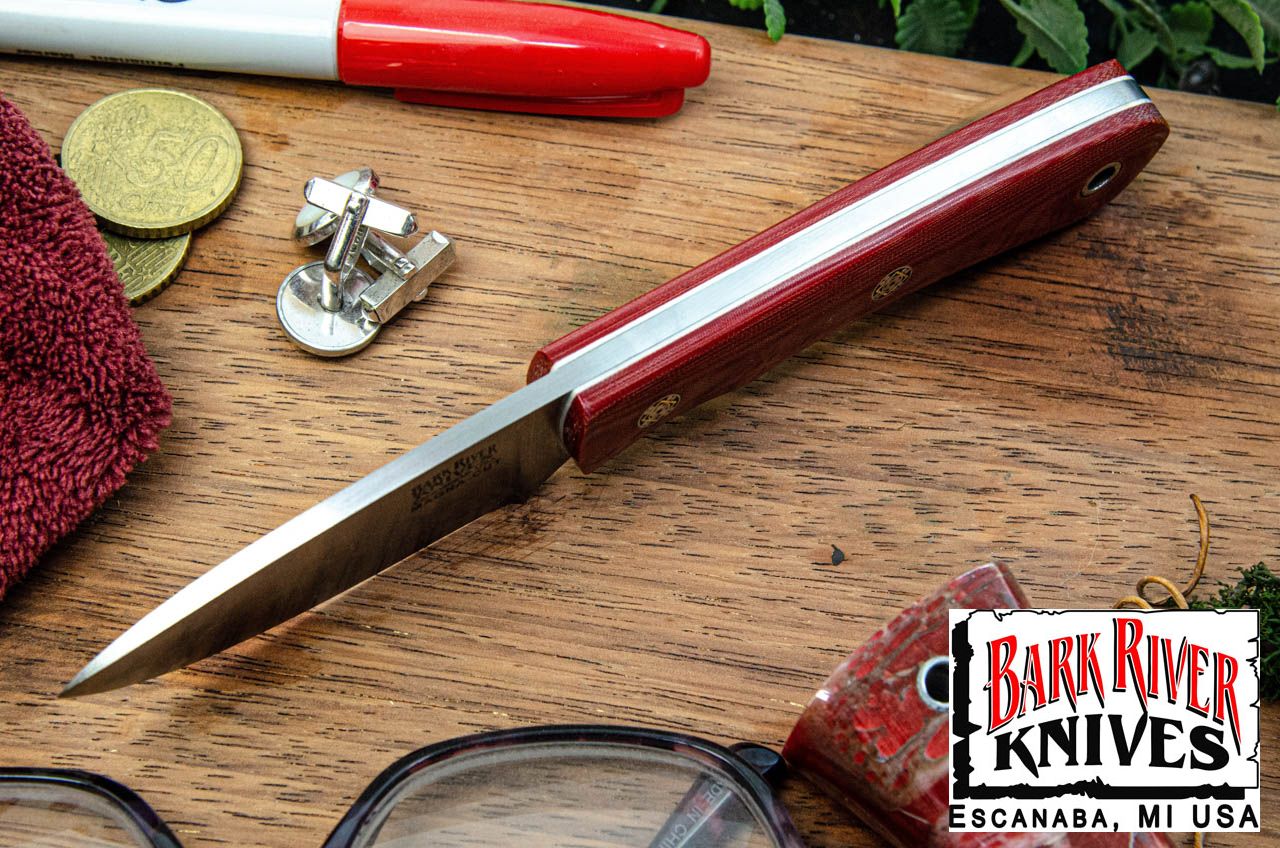 バークリバー PSK EDC MagnaCut レッド リネン マイカルタ - ホワイト ライナー - モザイクピン