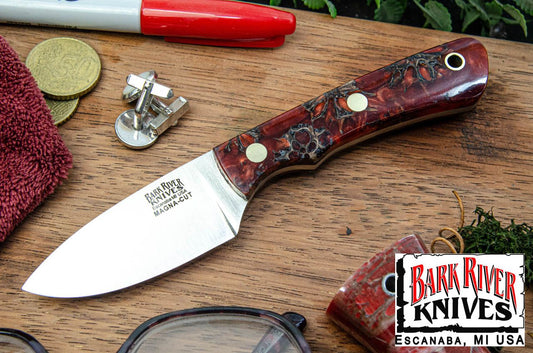 バークリバー PSK EDC MagnaCut レッド スイートガム レジン - ブラスピン