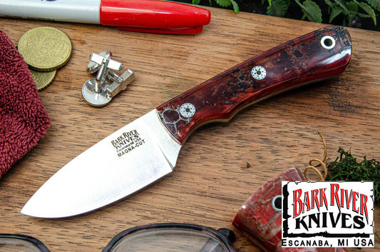 バークリバー PSK EDC MagnaCut レッド スイートガム レジン - モザイクピン #1