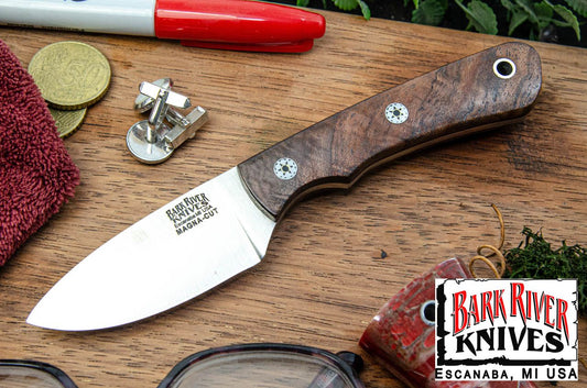 バークリバー PSK EDC MagnaCut ウォールナットバール - ブラック ライナー - モザイクピン