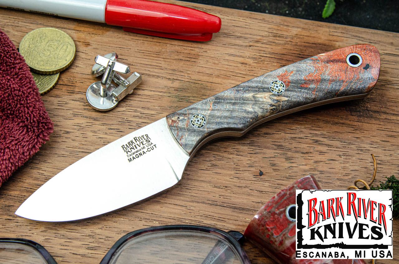 バークリバー PSK EDC MagnaCut グレー ＆ コッパー メイプルバール - ホワイト ライナー - モザイクピン