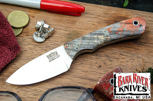 バークリバー PSK EDC MagnaCut グレー ＆ コッパー メイプルバール - ホワイト ライナー - モザイクピン