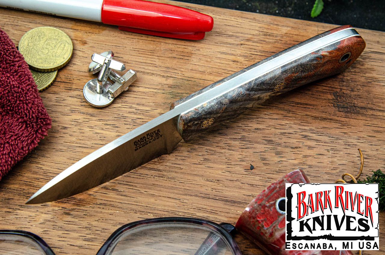 バークリバー PSK EDC MagnaCut グレー ＆ コッパー メイプルバール - ホワイト ライナー - モザイクピン