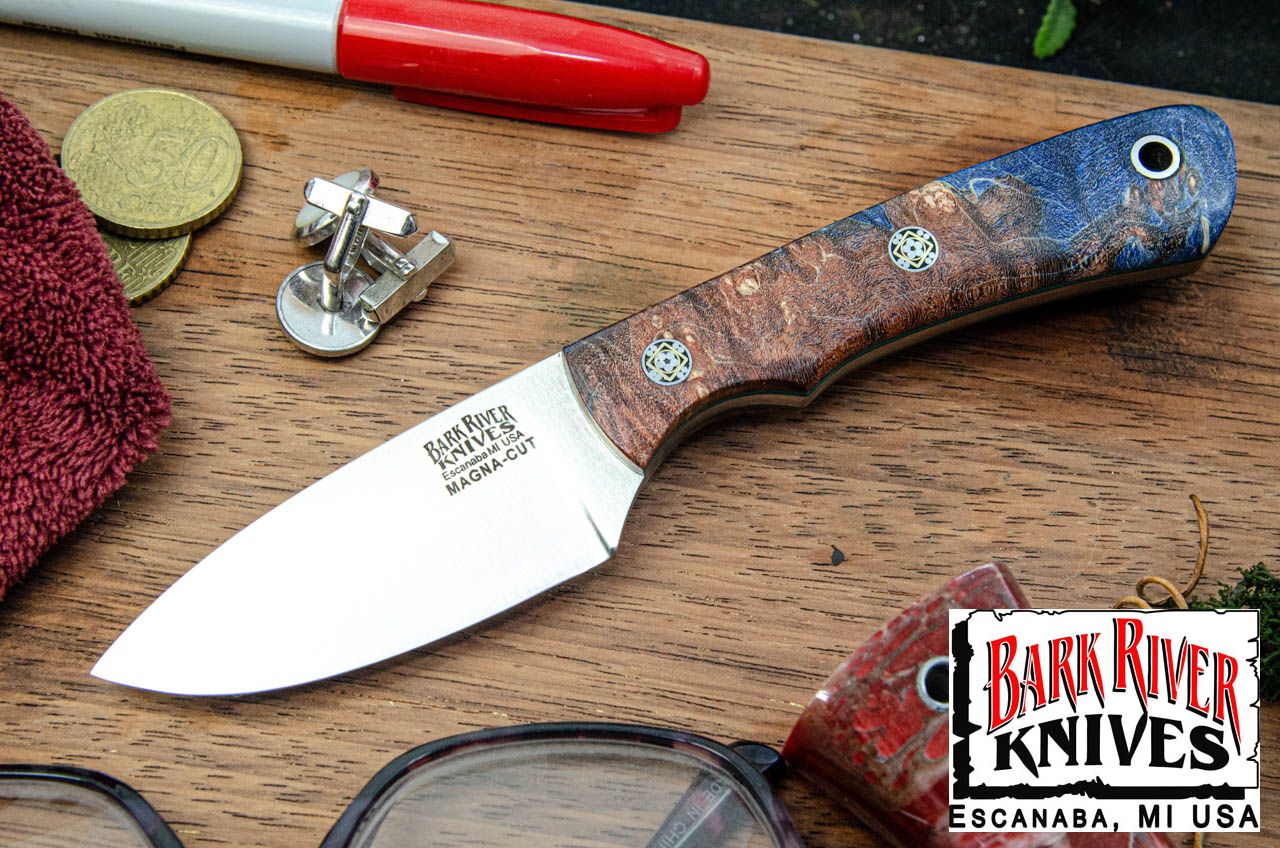 バークリバー PSK EDC MagnaCut コッパー ＆ ブルー メイプルバール - グリーンライナー - モザイクピン
