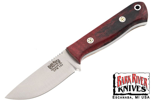 バークリバー マイクロ ブラボー CPM 154 レッド ＆ ブラック タイガーテイル メイプルバール - モザイクピン