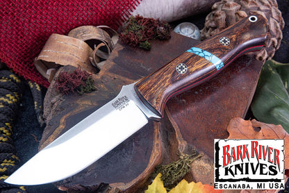 ブラボー 1 3V デザートアイアンウッドバール - ターコイズスペーサー - レッドライナー - モザイクピン #1