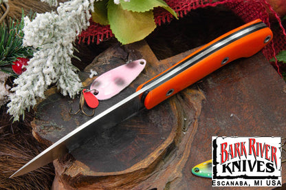 バークリバー バード ＆ トラウト CPM-154 ブリーズオレンジ G-10 - シック ブラック ライナー - ホローピン