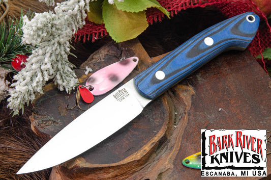 バークリバー バード ＆ トラウト CPM-154 ブルー ＆ ブラック シュアタッチ - マット - トキシック グリーンライナー