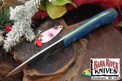 バークリバー バード ＆ トラウト CPM-154 ブルー ＆ ブラック シュアタッチ - マット - トキシック グリーンライナー