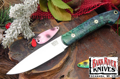 バークリバー バード ＆ トラウト CPM-154 ブルー ＆ グリーン メイプルバール - モザイクピン #1