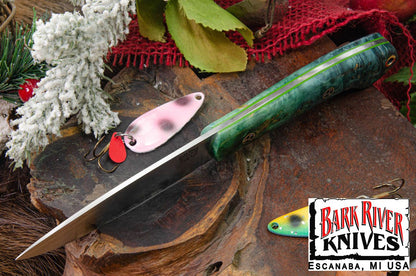 バークリバー バード ＆ トラウト CPM-154 ブルー ＆ グリーン メイプルバール - トキシック グリーンライナー - モザイクピン