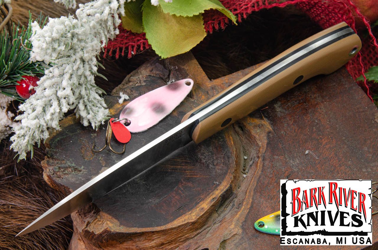 バークリバー バード ＆ トラウト CPM-154 コヨーテ ブラウン G-10 - シック ブラック ライナー - ブラック ピン