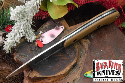 バークリバー バード ＆ トラウト CPM-154 コヨーテ ブラウン G-10 - シック ブラック ライナー - ブラック ピン