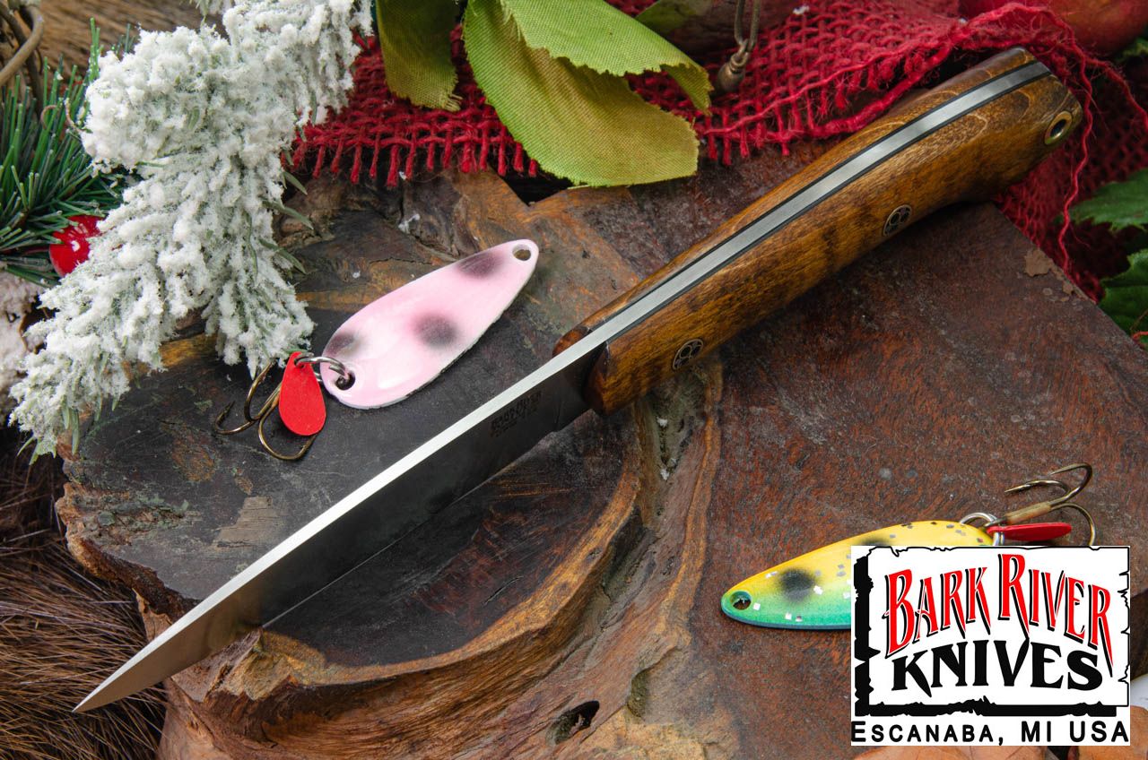 バークリバー バード ＆ トラウト CPM-154 ダークカーリーメイプル - ブラック ライナー - モザイクピン #4