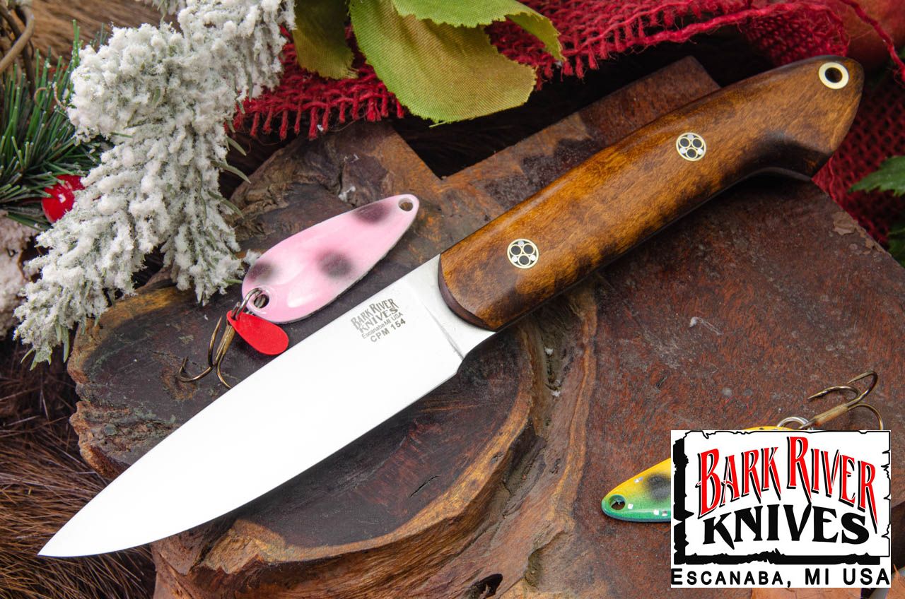 バークリバー バード ＆ トラウト CPM-154 ダークカーリーメイプル - ブラック ライナー - モザイクピン #6