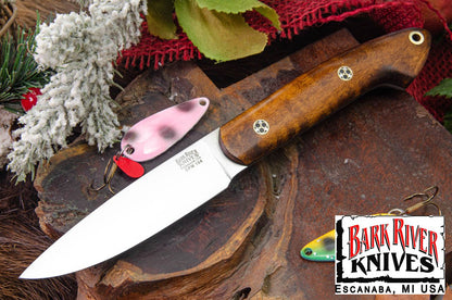 バークリバー バード ＆ トラウト CPM-154 ダークカーリーメイプル - ブラック ライナー - モザイクピン #6