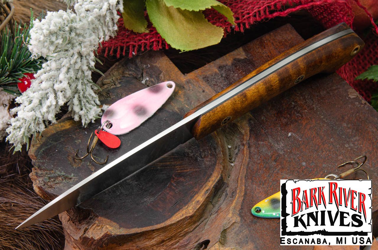 バークリバー バード ＆ トラウト CPM-154 ダークカーリーメイプル - ブラック ライナー - モザイクピン #6