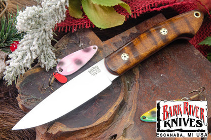 バークリバー バード ＆ トラウト CPM-154 ダークカーリーメイプル - レッドライナー - モザイクピン #4