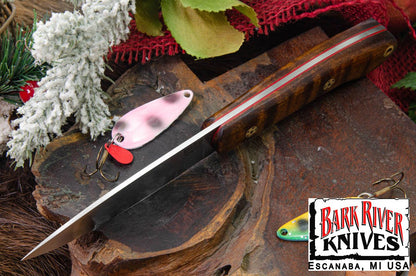 バークリバー バード ＆ トラウト CPM-154 ダークカーリーメイプル - レッドライナー - モザイクピン #4