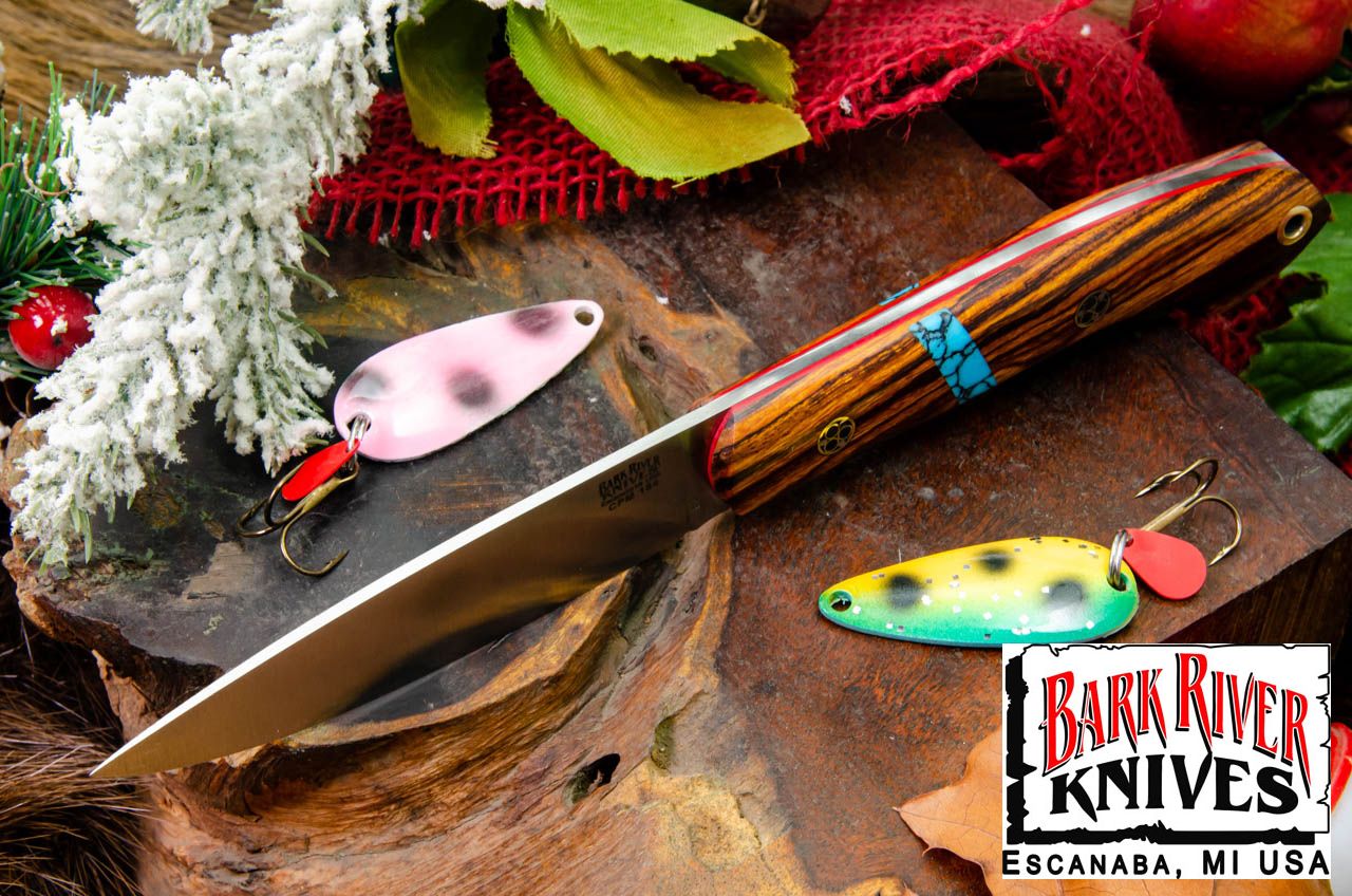 バークリバー バード ＆ トラウト CPM-154 デザートアイアンウッド - ターコイズスペーサー - レッドライナー - モザイクピン #1