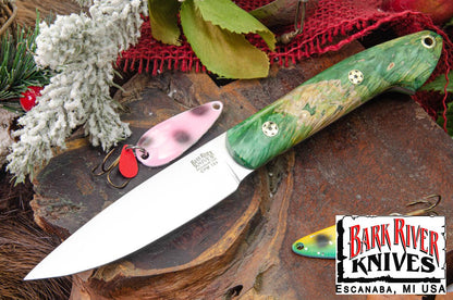 バークリバー バード ＆ トラウト CPM-154 グリーン ＆ ゴールド メイプルバール - モザイクピン #1