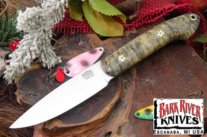 バークリバー バード ＆ トラウト CPM-154 グリーン ＆ ゴールド メイプルバール - モザイクピン #3