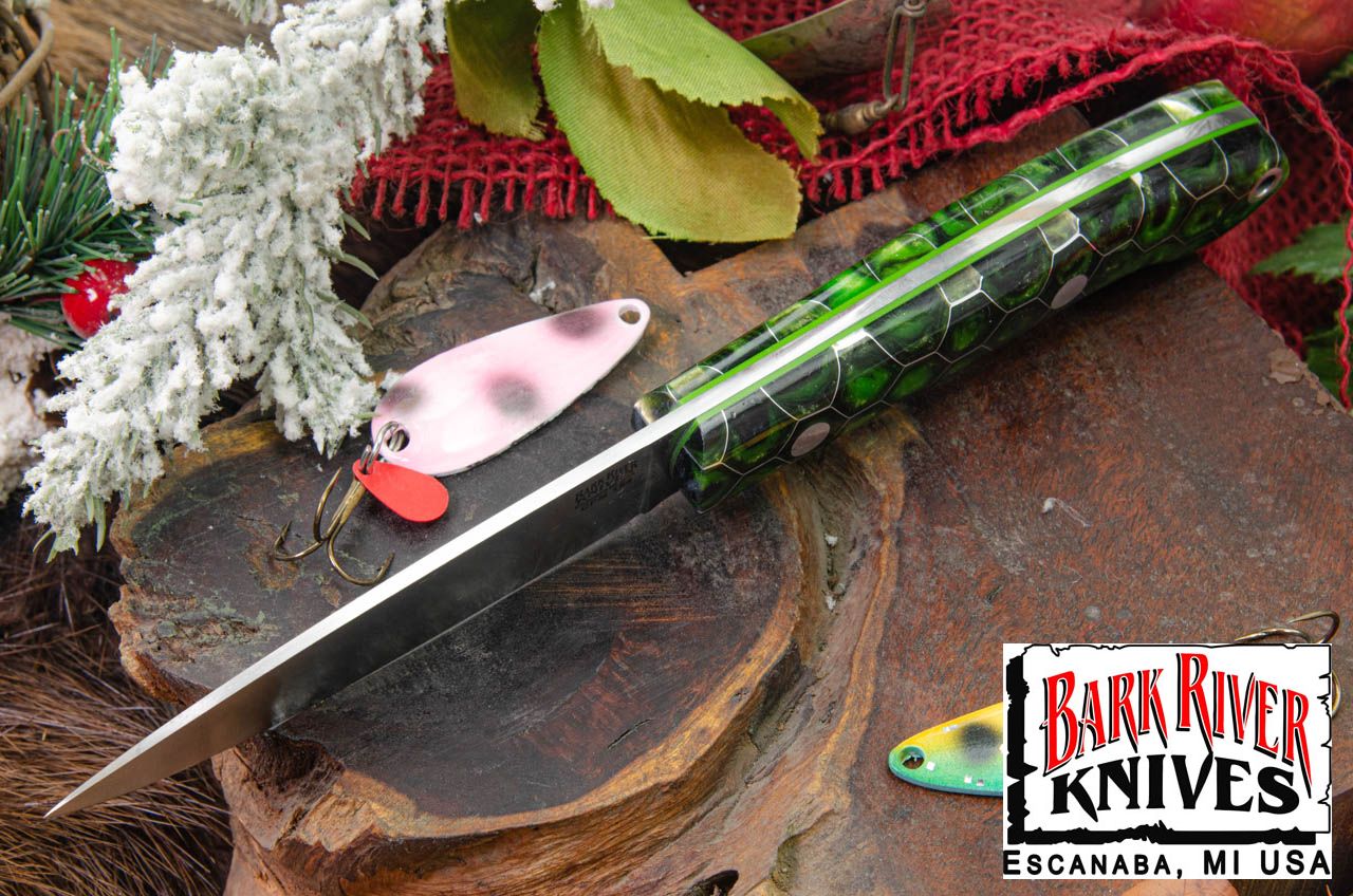 バークリバー バード ＆ トラウト CPM-154 ハルク ケージ ブードゥー レジン - ライムグリーンライナー #1