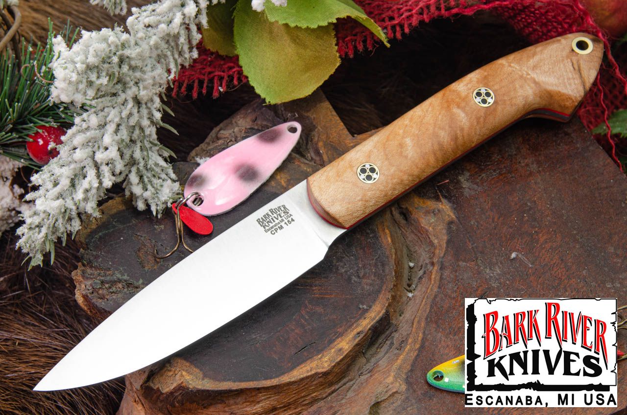 バークリバー バード ＆ トラウト CPM-154 ナチュラル カーリー メイプル - レッドライナー - モザイクピン #2