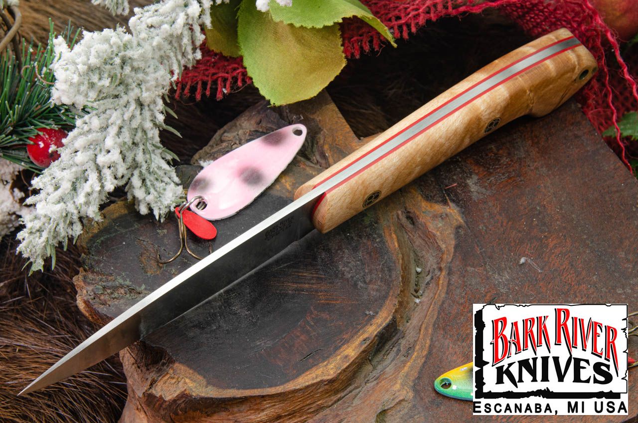 バークリバー バード ＆ トラウト CPM-154 ナチュラル カーリー メイプル - レッドライナー - モザイクピン #2