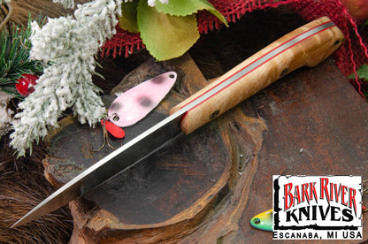 バークリバー バード ＆ トラウト CPM-154 ナチュラル カーリー メイプル - レッドライナー - モザイクピン #2