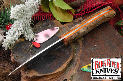 バークリバー バード ＆ トラウト CPM-154 ナチュラル スパルテッド メイプル - オレンジライナー - ホロー ブラスピン #1