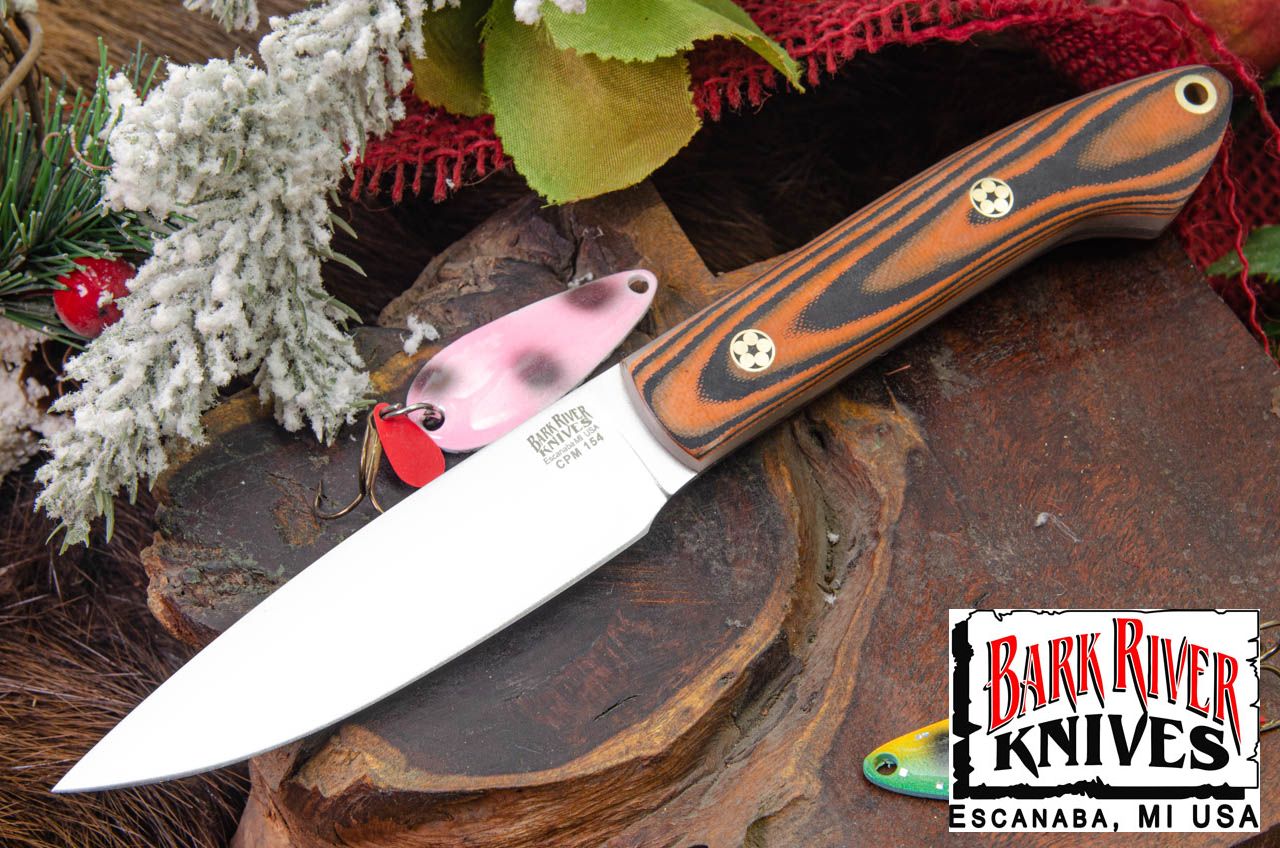 バークリバー バード ＆ トラウト CPM-154 オレンジ ＆ ブラック シュアタッチ - マット - グロウ インザ ダーク ライナー - モザイクピン