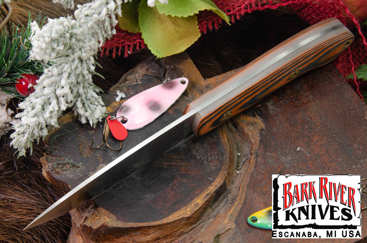 バークリバー バード ＆ トラウト CPM-154 オレンジ ＆ ブラック シュアタッチ - マット - グロウ インザ ダーク ライナー - モザイクピン