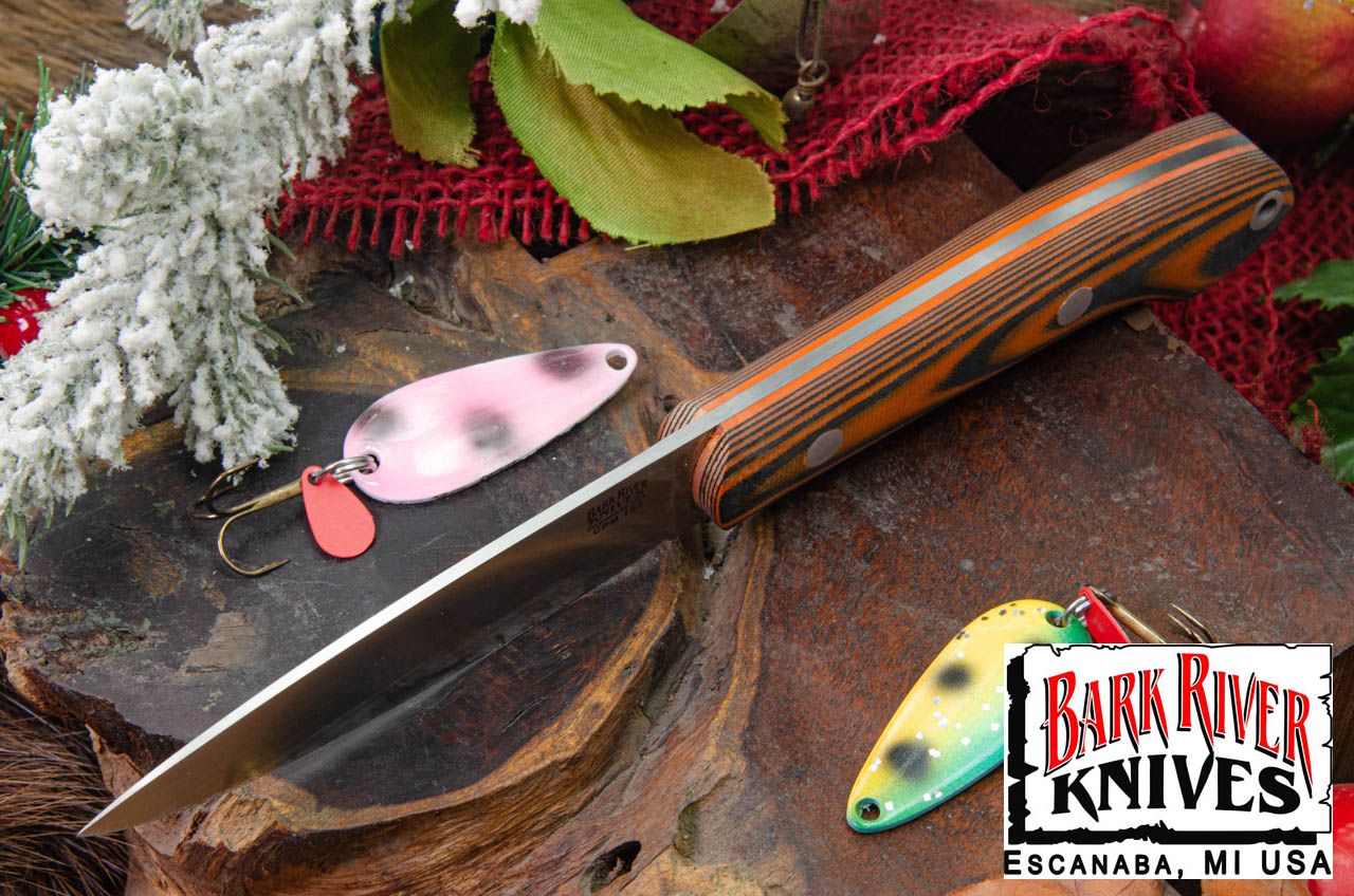 バークリバー バード ＆ トラウト CPM-154 オレンジ ＆ ブラック シュアタッチ - マット - オレンジライナー