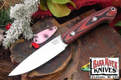 バークリバー バード ＆ トラウト CPM-154 レッド ＆ ブラック シュアタッチ - マット - トキシック グリーンライナー - モザイクピン