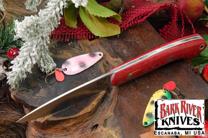 バークリバー バード ＆ トラウト CPM-154 レッド リネン マイカルタ - ホワイト ライナー - モザイクピン