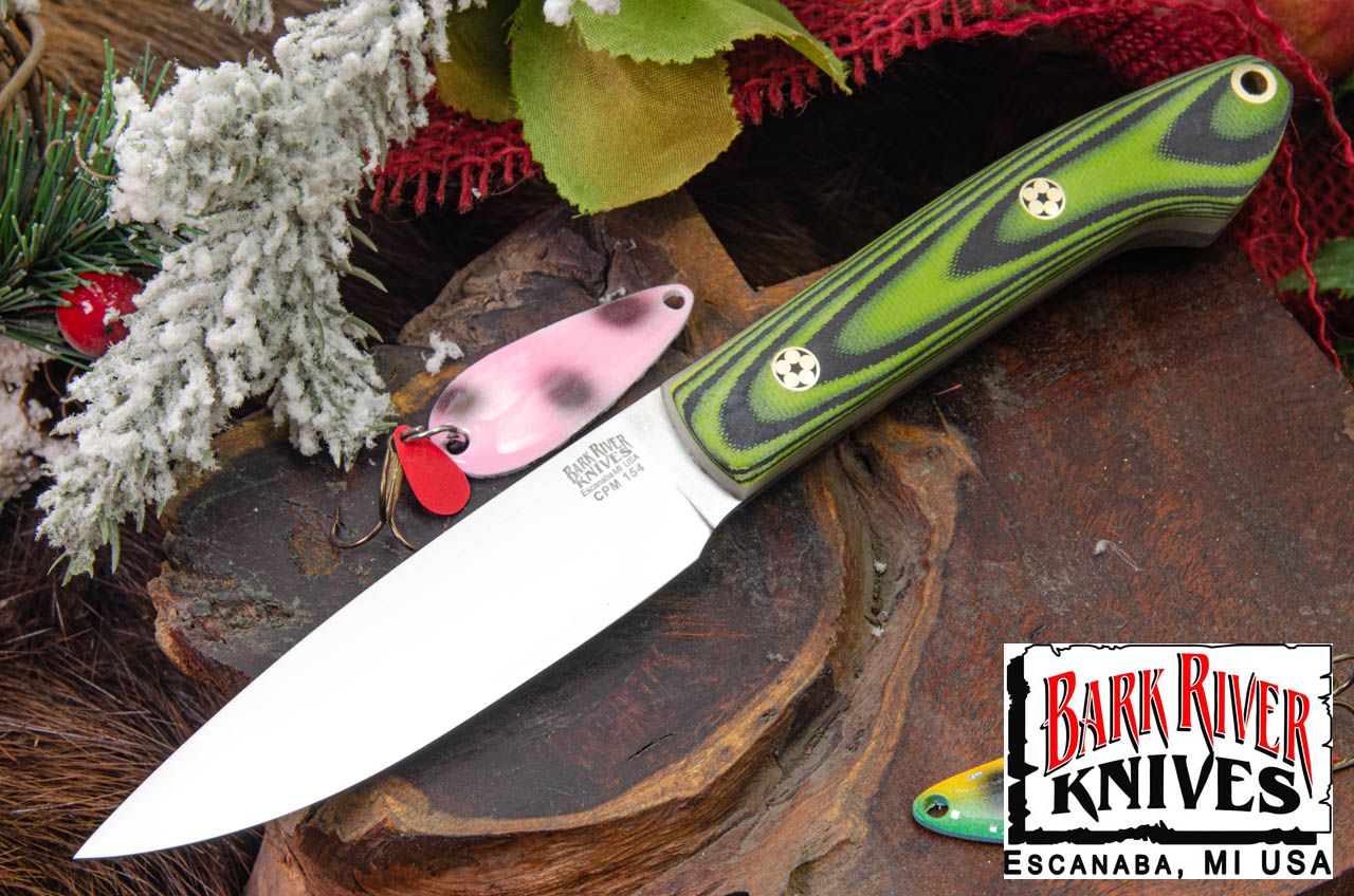 バークリバー バード ＆ トラウト CPM-154 トキシック ＆ ブラック シュアタッチ - マット - グロウ インザ ダーク ライナー - モザイクピン