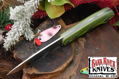 バークリバー バード ＆ トラウト CPM-154 トキシック ＆ ブラック シュアタッチ - マット - グロウ インザ ダーク ライナー - モザイクピン