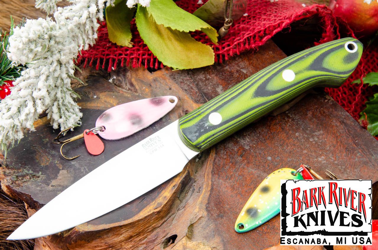 バークリバー バード ＆ トラウト CPM-154 トキシック ＆ ブラック シュアタッチ - マット - トキシック グリーンライナー