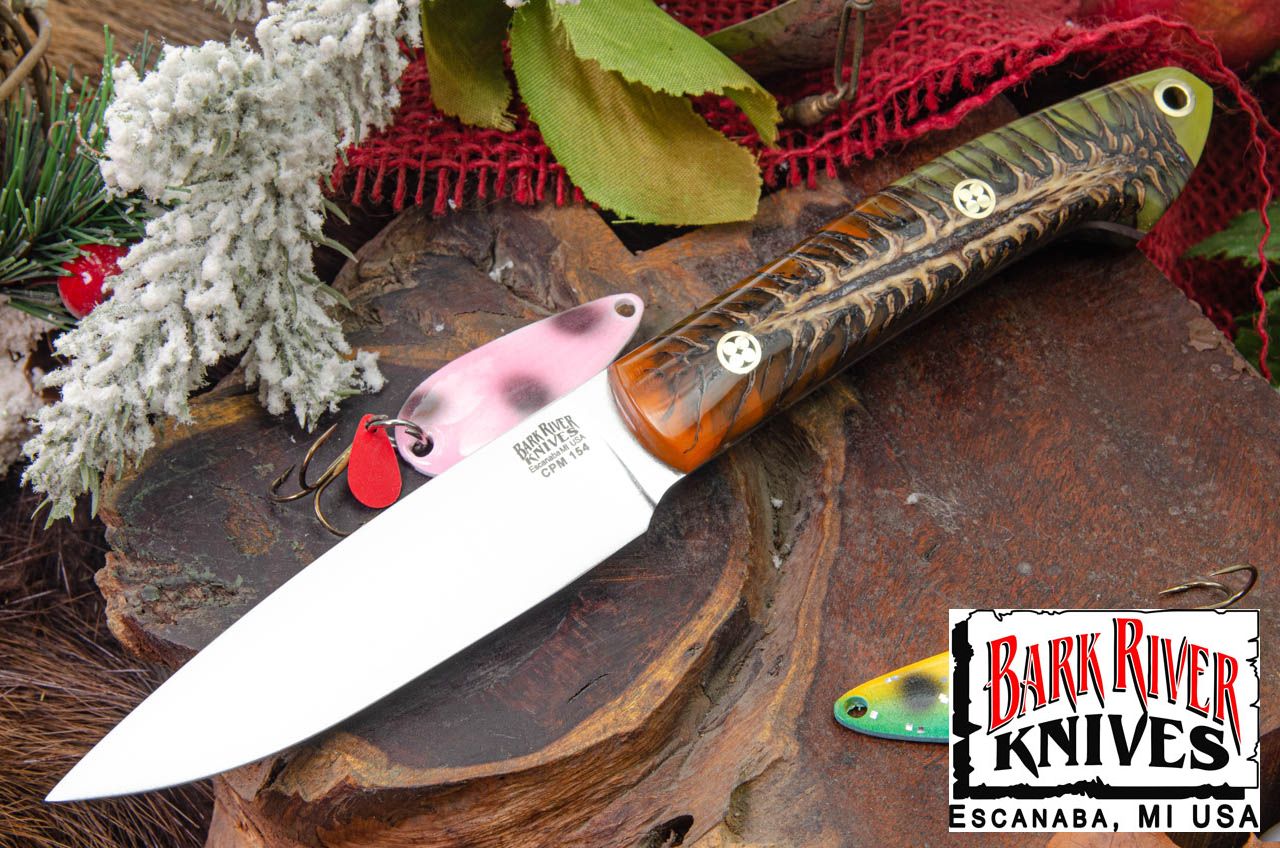 バークリバー バード ＆ トラウト CPM-154 オレンジ ＆ イエロー パインコーン - モザイクピン